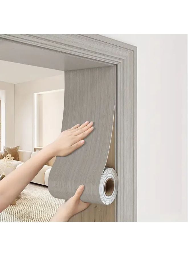 Wood Grain Self Adhesive Door Frame Edge Tape 40x500cm Repair Strip For Home Decor - Image 2